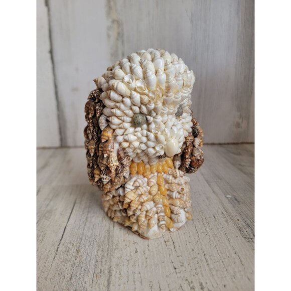 Himark vintage seashell covered dog folk art decor‎ figure unique - Picture 2 of 10